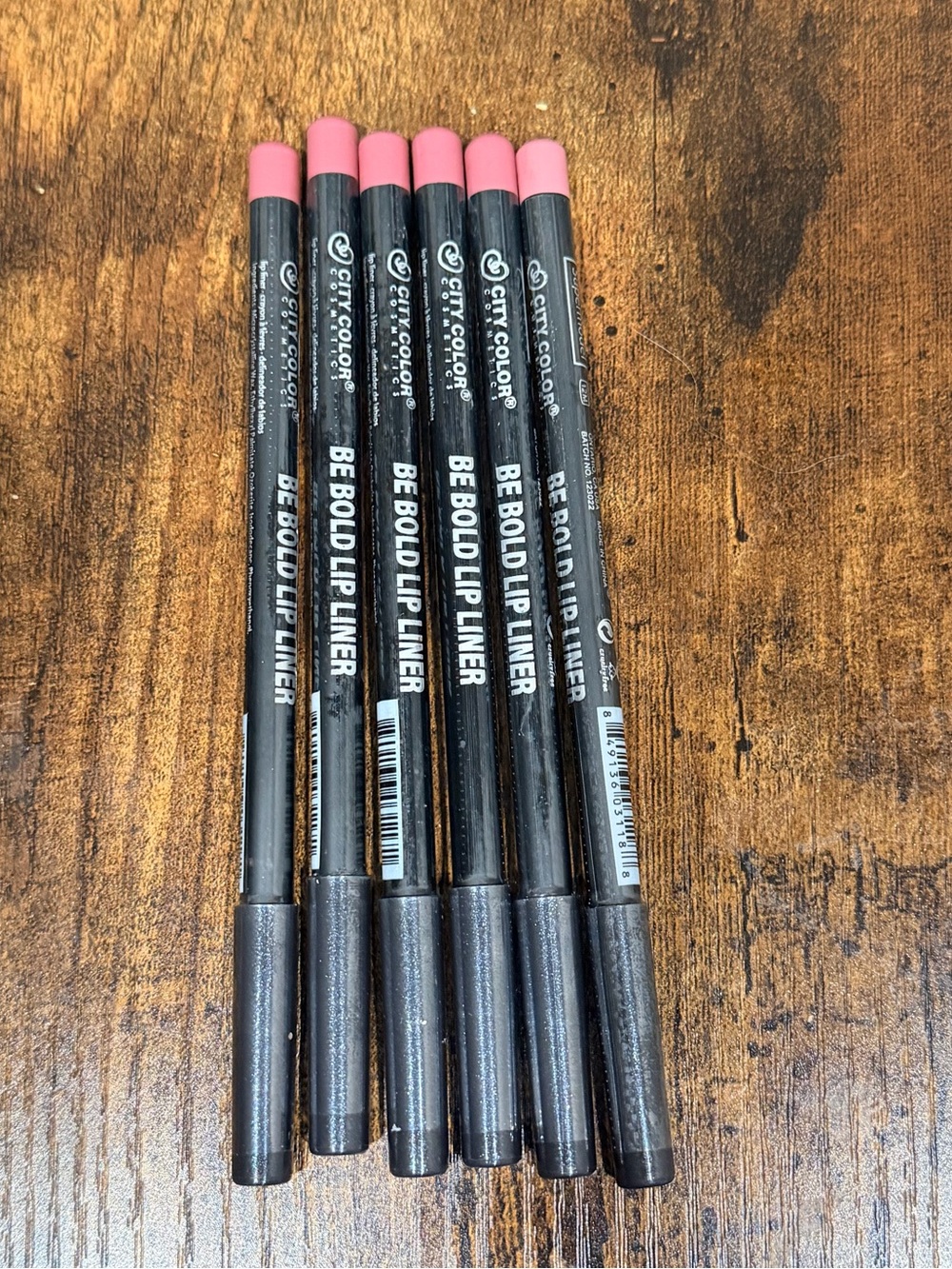 City Color AESTHETIC  Be Bold Lip Liners - Pink Caps (Set of 6)